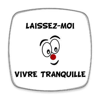 HUMOUR. CITATION. MESSAGE. RETRAITE. ANNIVERSAIRE. - Magnet carré - blanc - Devant