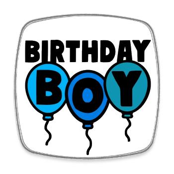 Birthday Boy Geburtstagskind - Viereckiger Kühlschrankmagnet - Weiß - Vorne