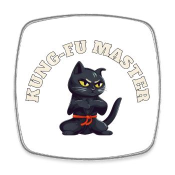 Kung Fu Master - Viereckiger Kühlschrankmagnet - Weiß - Vorne