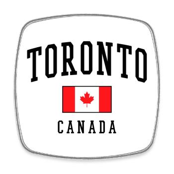 Idée cadeau pour le design du drapeau du Canada à Toronto - Magnet carré - blanc - Devant