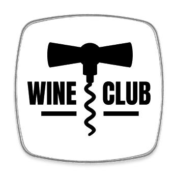 Wein, Weinliebhaber, Weinclub - Viereckiger Kühlschrankmagnet - Weiß - Vorne