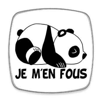 Je m'en fous - Magnet carré - blanc - Devant