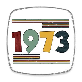 Classic 1973 Original - Viereckiger Kühlschrankmagnet - Weiß - Vorne