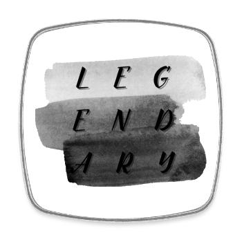 Legendäre Pinselstrich Typografie - Viereckiger Kühlschrankmagnet - Weiß - Vorne