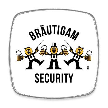 Bräutigam Security (JGA / Karikatur / Tanz / 3C B) - Viereckiger Kühlschrankmagnet - Weiß - Vorne