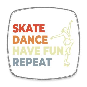 Roller Skate Lovers - Square fridge magnet - white - Front