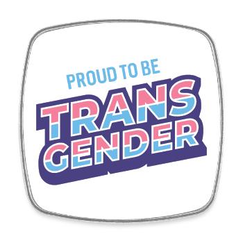 Pride Month - Proud To Be Transgender - Square fridge magnet - white - Front