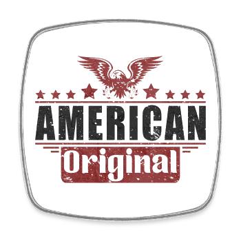 4. Juli - Unabhängigkeitstag - Amerikanisches Original - Viereckiger Kühlschrankmagnet - Weiß - Vorne