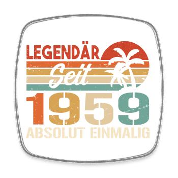 Original 1959 Jahrgang Vintage Geburtstag 1959 - Viereckiger Kühlschrankmagnet - Weiß - Vorne