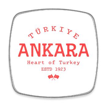 Ankara Heart of Turkey 1923 - Square fridge magnet - white - Front