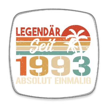 Original 1993 Jahrgang Vintage Geburtstag 1993 - Viereckiger Kühlschrankmagnet - Weiß - Vorne