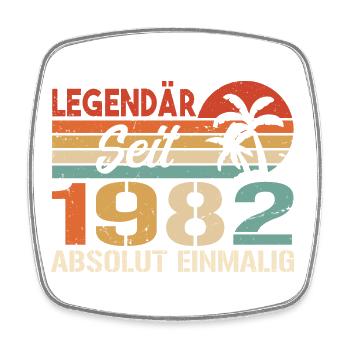 Original 1982 Jahrgang Vintage Geburtstag 1982 - Viereckiger Kühlschrankmagnet - Weiß - Vorne