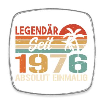 Original 1976 Jahrgang Vintage Geburtstag 1976 - Viereckiger Kühlschrankmagnet - Weiß - Vorne