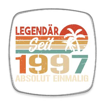 Original 1997 Jahrgang Vintage Geburtstag 1997 - Viereckiger Kühlschrankmagnet - Weiß - Vorne