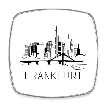 Frankfurt am Main Skyline Hessen - Viereckiger Kühlschrankmagnet - Weiß - Vorne