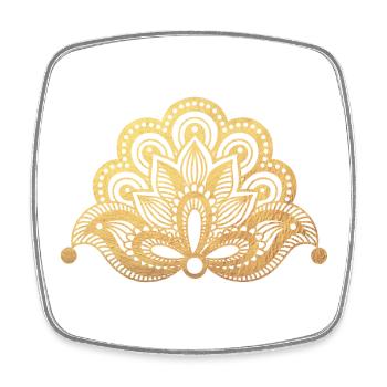 Ornament Indien Yoga Muster Gold Meditation om - Viereckiger Kühlschrankmagnet - Weiß - Vorne