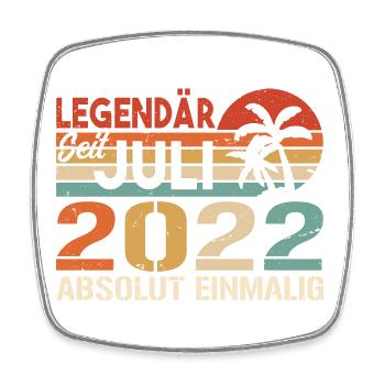 2022 Juli Geboren im Juli 2022 - Viereckiger Kühlschrankmagnet - Weiß - Vorne