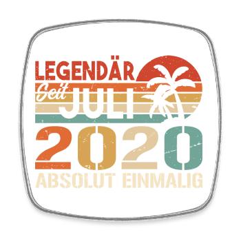 2020 Juli Geboren im Juli 2020 - Viereckiger Kühlschrankmagnet - Weiß - Vorne