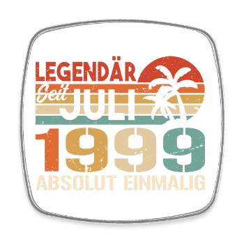 1999 Juli Geboren im Juli 1999 - Viereckiger Kühlschrankmagnet - Weiß - Vorne