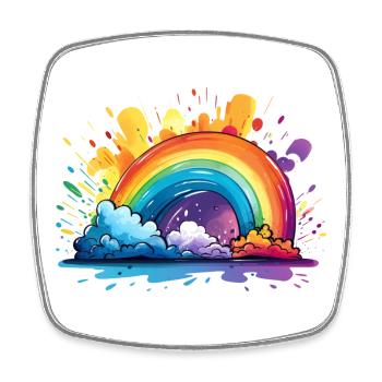 Your Rainbow - Square fridge magnet - white - Front