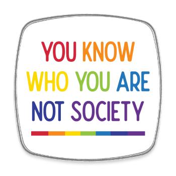 Live With Pride - Square fridge magnet - white - Front