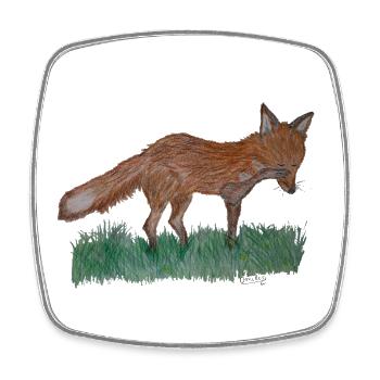 I'm just a fox - Square fridge magnet - white - Front