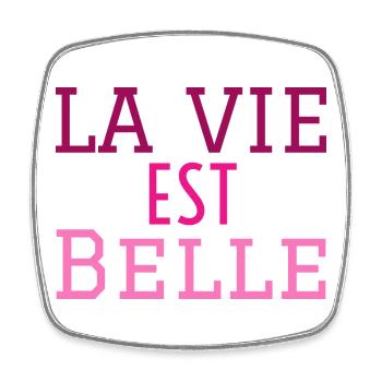 la vie est belle - Magnet carré - blanc - Devant