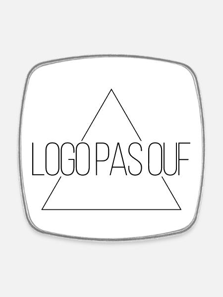 Logo pas ouf - Mais rigolo - Magnet carré - blanc