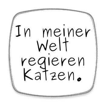 Abstraktes Farbklecks-Design für kreative Köpfe - Viereckiger Kühlschrankmagnet - Weiß - Vorne