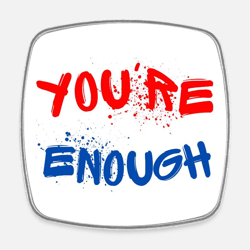 Expressive graffiti designs with splashes of paint - Square fridge magnet - white