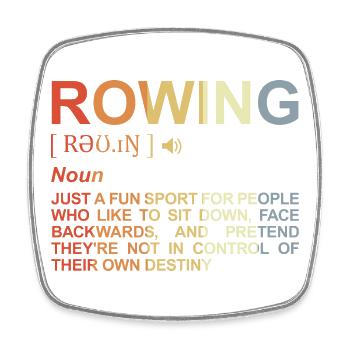 Rowing Term - Square fridge magnet - white - Front