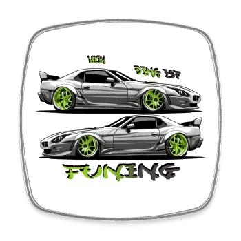 Mon truc, c’est le tuning - Magnet carré - blanc - Devant