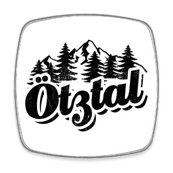 Ötztal - Wald und Berge Wandern Erholung - Viereckiger Kühlschrankmagnet - Weiß - Vorne