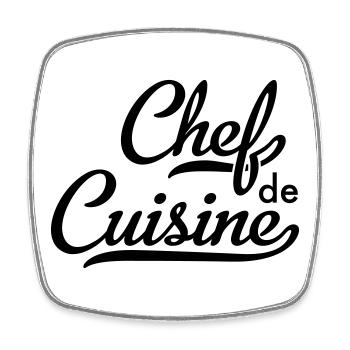Chef de Cuisine - Square fridge magnet - white - Front