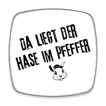 Überraschender Pfeffer Look - Viereckiger Kühlschrankmagnet - Weiß - Vorne