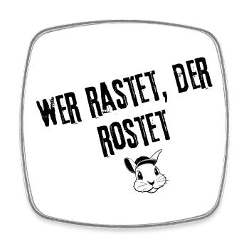 Bewegung ist Leben Kollektion | Redewendung - Viereckiger Kühlschrankmagnet - Weiß - Vorne