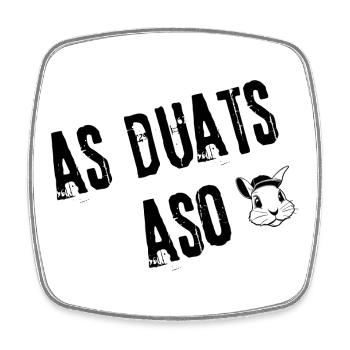 Aso-Duats Vibes | Redewendung - Viereckiger Kühlschrankmagnet - Weiß - Vorne