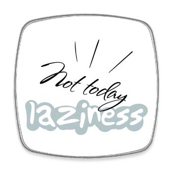 not Today - Viereckiger Kühlschrankmagnet - Weiß - Vorne