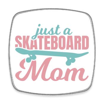 Skateboard Mom - Square fridge magnet - white - Front