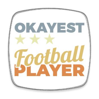 Footballeur américain moyen - Magnet carré - blanc - Devant