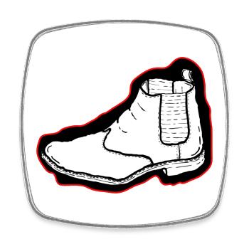 New Shoes - Square fridge magnet - white - Front