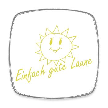 Einfach gute Laune - Viereckiger Kühlschrankmagnet - Weiß - Vorne