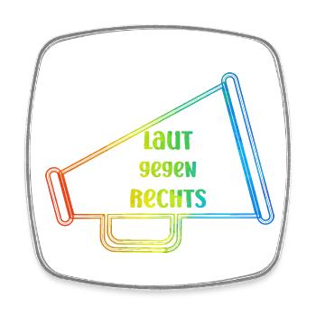 Laut gegen rechts Nr 02 - Viereckiger Kühlschrankmagnet - Weiß - Vorne
