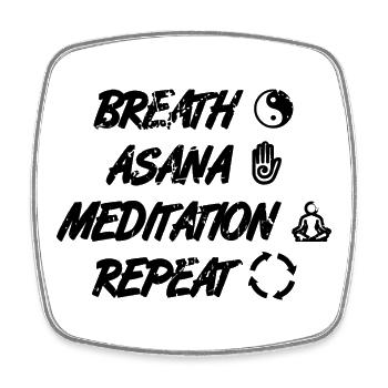 Yoga Motivation - Square fridge magnet - white - Front