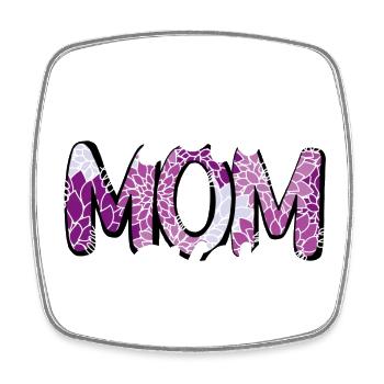 La meilleure maman de tous les temps fleurs fête des mères lettrage amour maman - Magnet carré - blanc - Devant