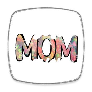 Gift Mother's Day Love Mom Best Mum Ever - Square fridge magnet - white - Front