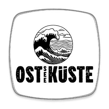 OstseeKueste Shirts 04 - Viereckiger Kühlschrankmagnet - Weiß - Vorne