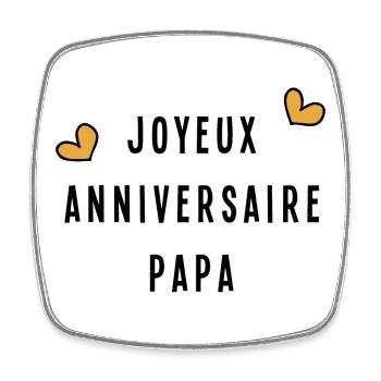 HAPPY BIRTHDAY DAD - Square fridge magnet - white - Front