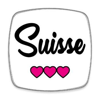 SUISSE - Magnet carré - blanc - Devant