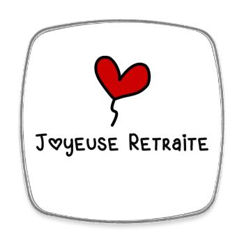 RETIREMENT - Square fridge magnet - white - Front